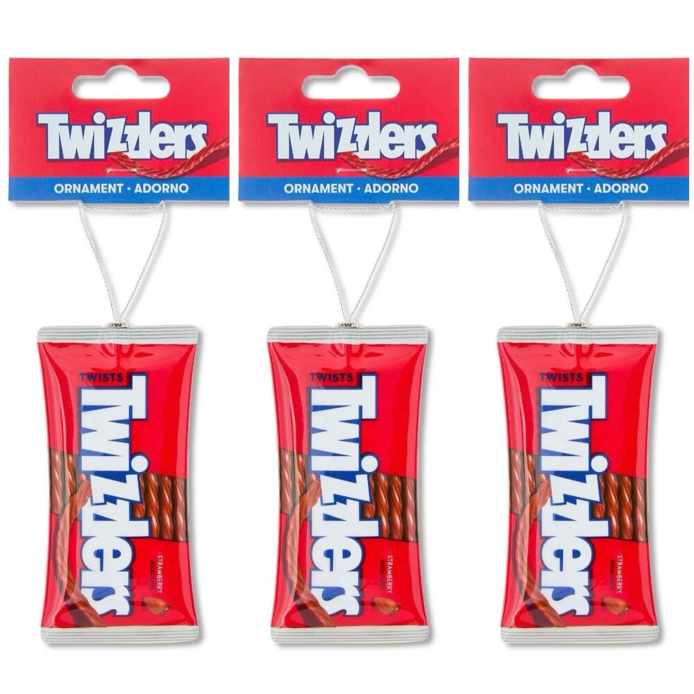 Twizzlers Candy Faux Food Decoupage Christmas Holiday Ornament Ruz New Lot of 3